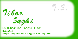 tibor saghi business card